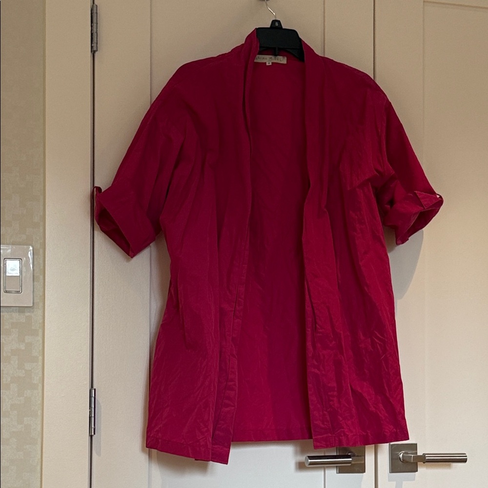 Martino Midali Vibrant Pink Open-Front Jacket